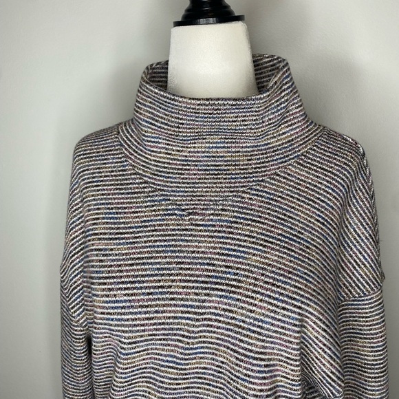 Madewell rainbow coloured turtleneck top medium - Picture 9 of 10